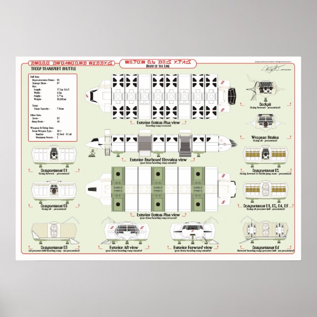 Póster Buques de la Flota Troop Transporte Ref. Gráfico (Frente)