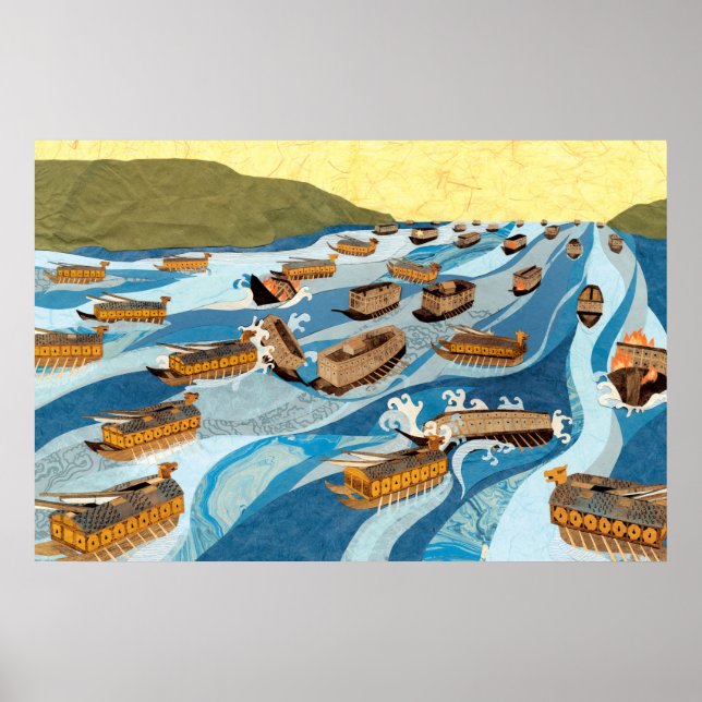 Póster Buques de tortuga en la batalla de Myeongnyang (Frente)