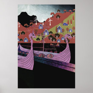 Póster Buques de turismo Noruega