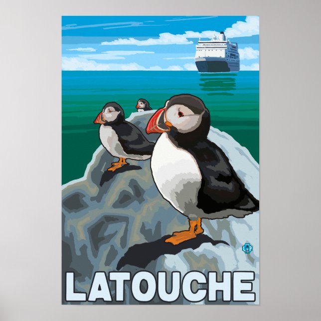 Póster Buques de ultramar y cruceros - Latouche, Alaska (Frente)