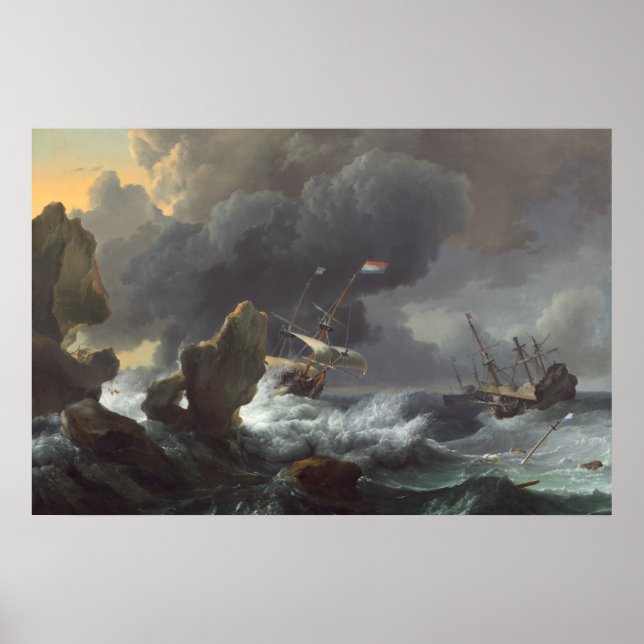 Póster Buques en peligro - Poster Bella Artes de L. Backh (Frente)