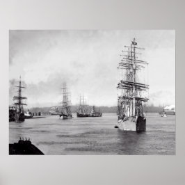 Póster Buques en Portland Oregon