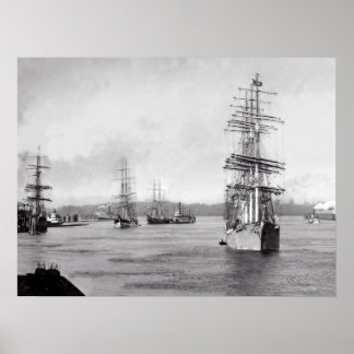 Póster Buques en Portland Oregon