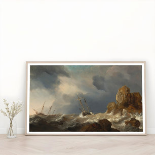 Póster Buques en un Gale, Marine