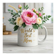 Buquet floral de acuarela suave (peonías, rosas)