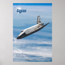 Póster Buran: Leyendario Transbordador Espacial Soviético