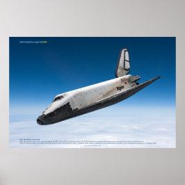 Póster Buran Soviet Shuttle Atmospheric Reentry