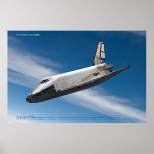Póster Buran soviético: Vuelo atmosférico