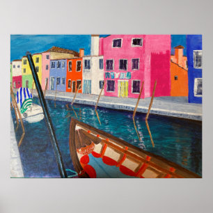 Póster Burano Venice Italia