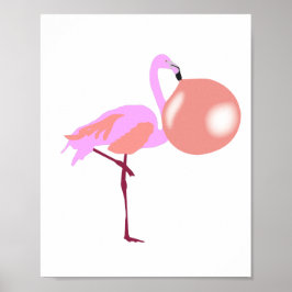 Póster Burbble Gum Flamingo