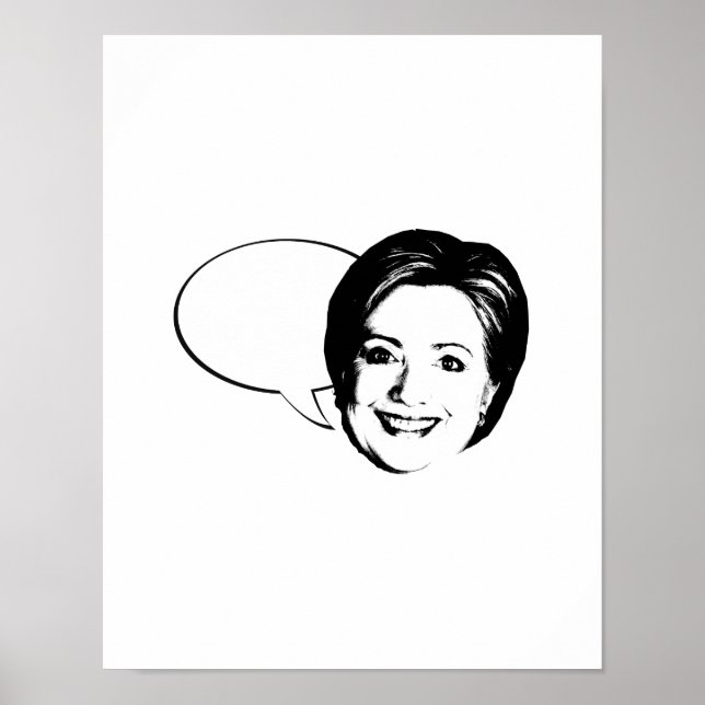 Póster BURBUJA DE CONVERSACIONES DE HILLARY CLINTON -.png (Frente)