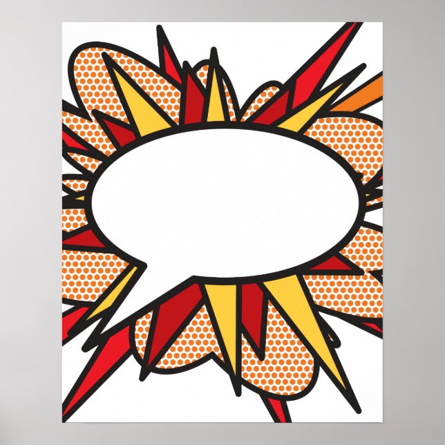 Póster Burbuja de discurso Personalizada DI TU OPINIÓN (Frente)