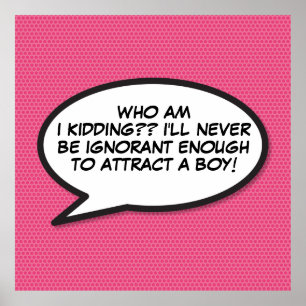 Póster Burbuja de Mensaje Divertida de Hablado Retro Cómi