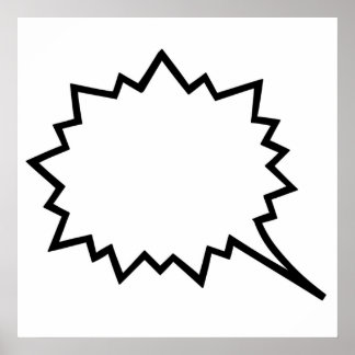 Póster Burbuja del discurso cómico