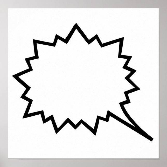 Póster Burbuja del discurso cómico (Frente)