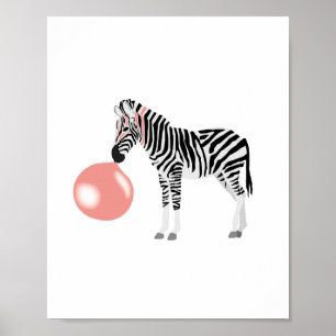 Póster Burbuja Gum Zebra