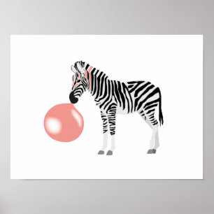 Póster Burbuja Gum Zebra