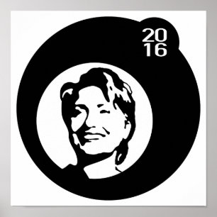 Póster burbuja negra de hillary clinton