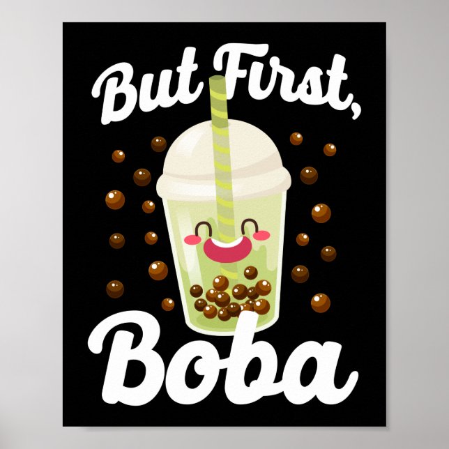 Póster Burbuja pero primero té Boba (Frente)