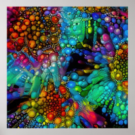 Póster Burbuja psicodélica explota dias abstractas