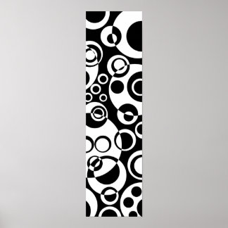 Póster Burbujas abstractas 01 - B&W