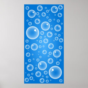 Póster Burbujas azules
