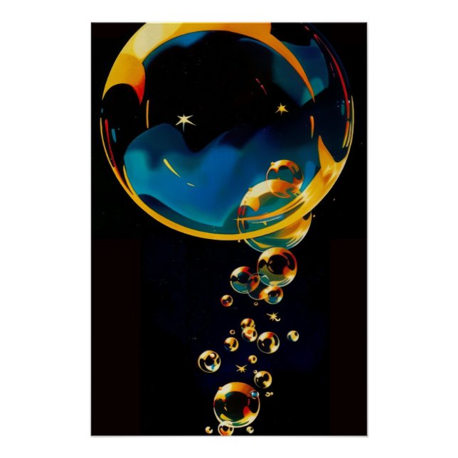 Póster Burbujas brillantes (Anverso)
