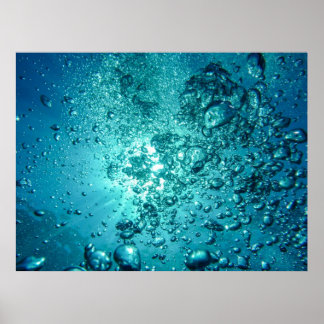 Póster burbujas de aire-230014 BURBUJAS DE AGUA BAJO AGUA