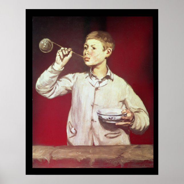 Póster Burbujas de chico que soplan, 1867-69 (Frente)