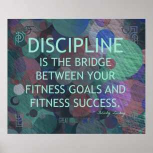 Póster Burbujas de disciplina de fitness