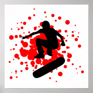 Póster burbujas de patineta