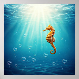 Póster Burbujas formadas por el corazón