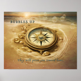 Póster Burbujas hacia arriba