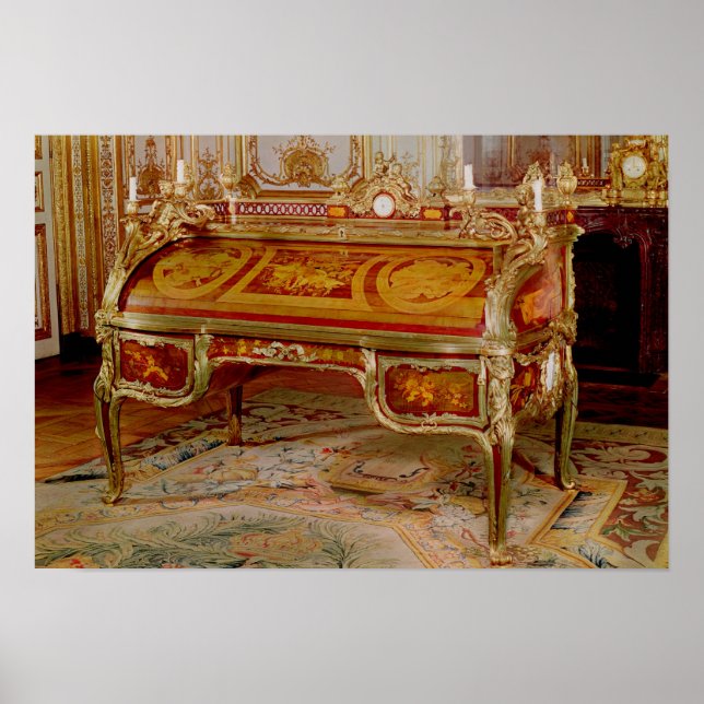 Póster Bureau du Roi por Oeben y Riesener (Frente)