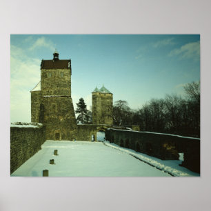 Póster Burg Stolpen, construido c.1100