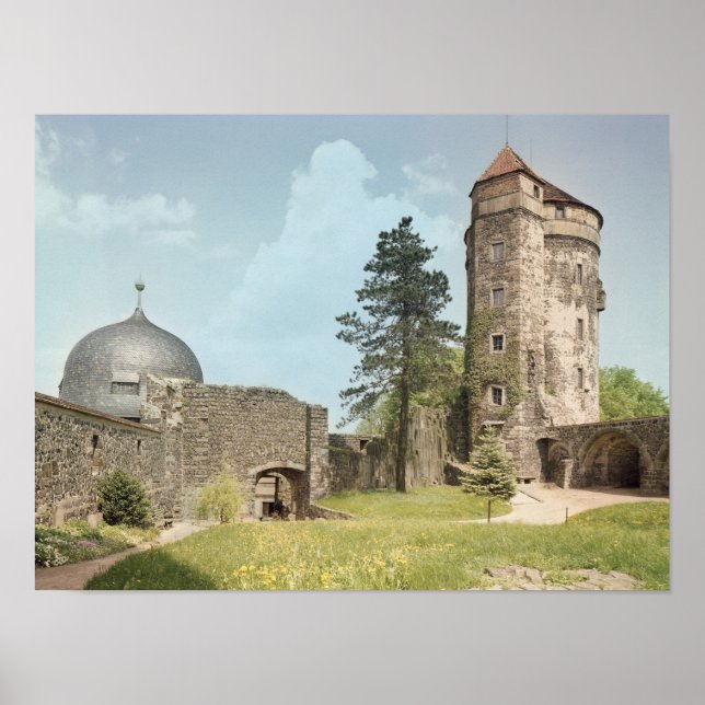 Póster Burg Stolpen, Torre Cosel (Frente)