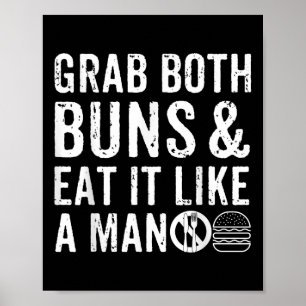 Póster Burger Bbq Hombres Duele Burger Lover Real Americ
