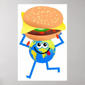 Póster Burger Globe