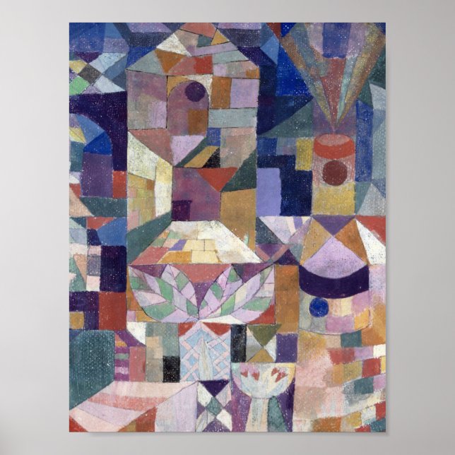 Póster Burggarten (1919) Paul Klee. Pequeña (Frente)