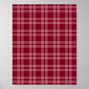 Póster Burgundy Gingham 02