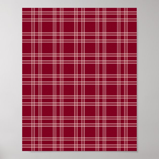Póster Burgundy Gingham 02 (Frente)