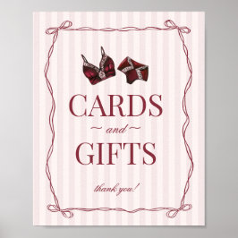 Póster Burgundy Red Lingerie Bachelorette Cards & Gifts