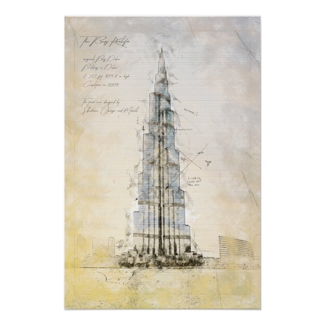 Póster Burj Khalifa (Anverso)