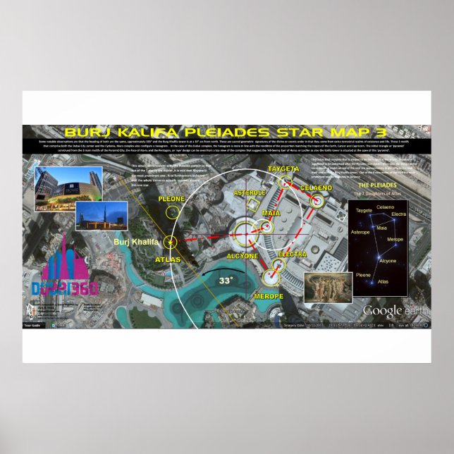 Póster Burj Khalifa Pleiades Patrón 3 (Frente)