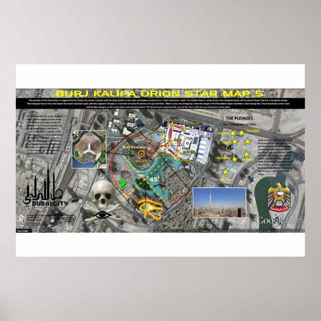 Póster Burj Khalifa Pleiades patrón 5 (Frente)