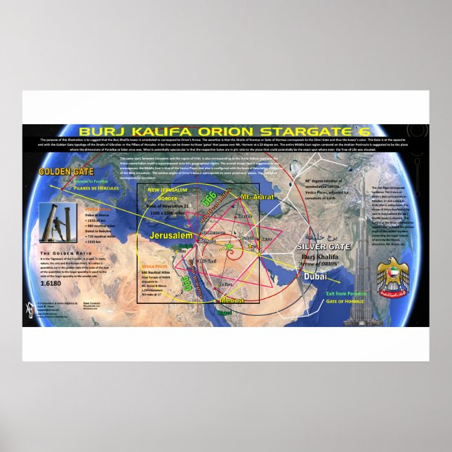 Póster Burj Khalifa Pleiades Patrón 6 (Frente)