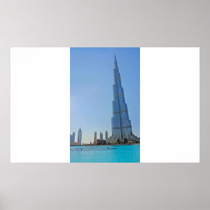 Póster Burj Khalifa y la fuente de Dubái - Imagen impresa