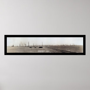 Póster Burkburnett TX Oil Photo 1919