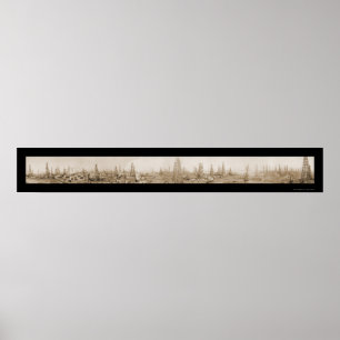 Póster Burkburnett TX Oil Photo 1919