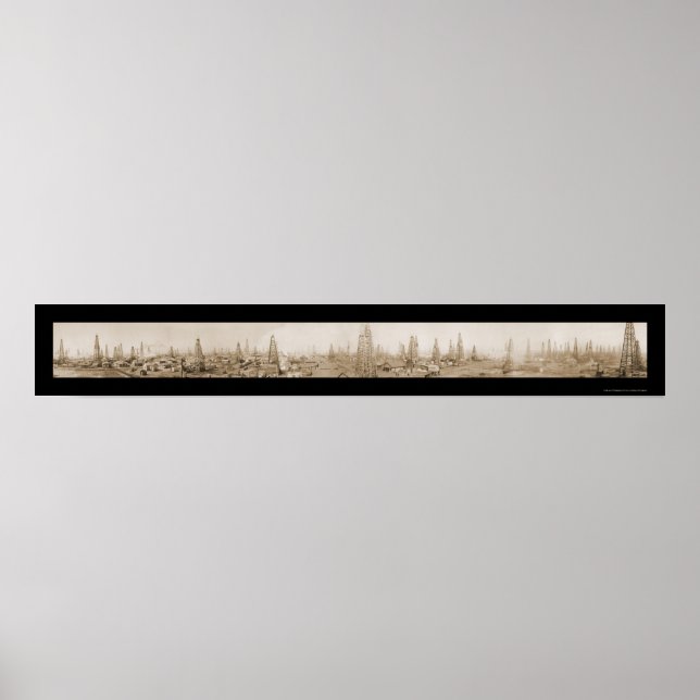 Póster Burkburnett TX Oil Photo 1919 (Frente)